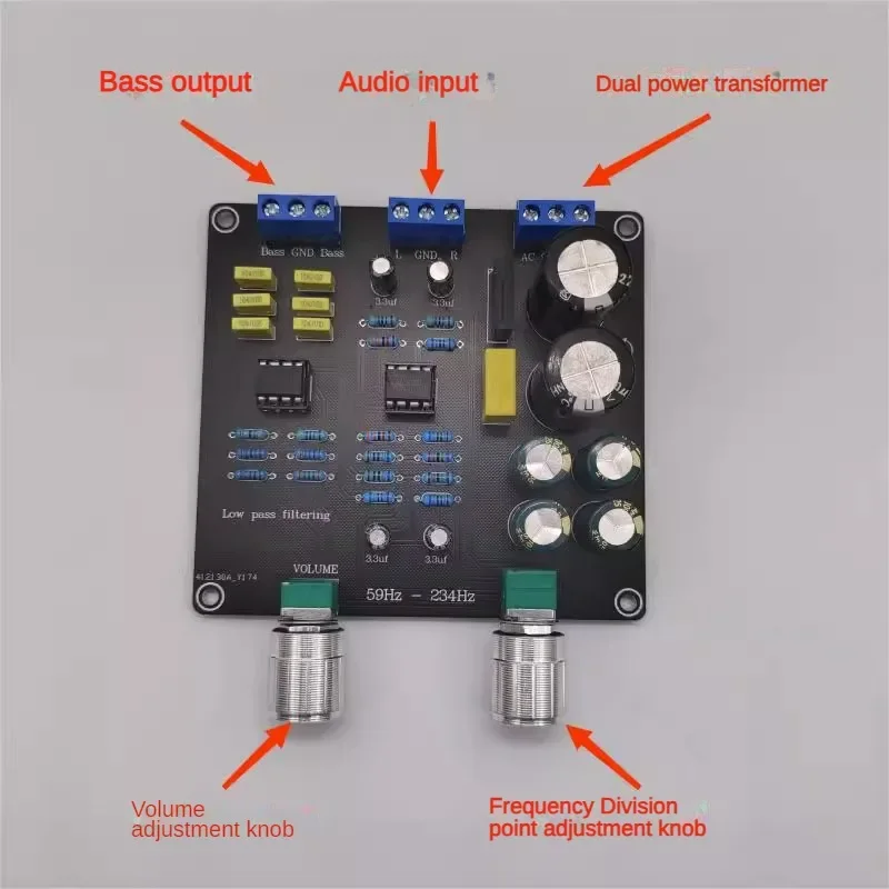 NE5532 Low-pass Filter Heavy Bass Crossover Continuously Adjustable AC12V