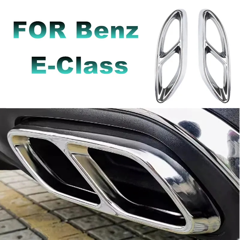 

Car Tail Throat Liner Pipe Exhaust System Cover Metal tailpipe cover For Mercedes Benz E Class 2014-2023 W213 Auto Accessories