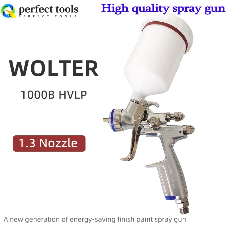 Wolter 1000B HVLP spray gun 1.3mm stainless steel nozzle 600cc high quality professional sprayer Paint airbrush for car paintin