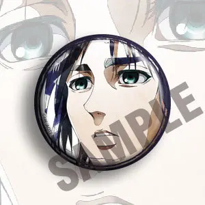 هجوم على تيتان أنيمي شارة 58 مللي متر D نوع 2D تأثيري هدية دبوس ميكاسا ليفي المشارك البضائع تحصيل مروحة الفن تذكارية مانغا