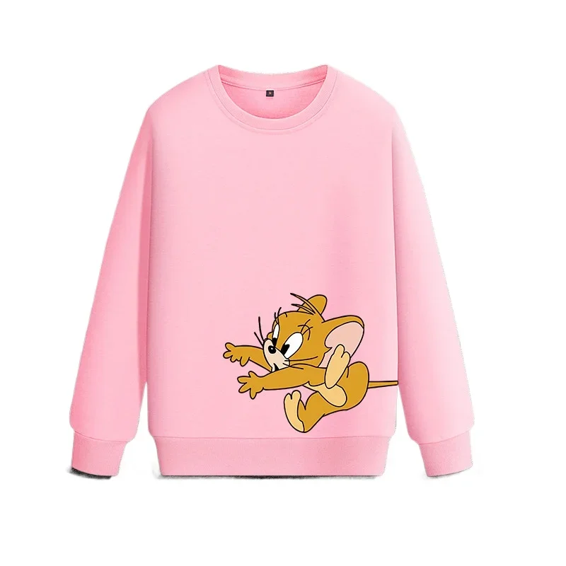 Tom and Jerry hoodie women\'s round neck hoodie Tom hoodie Jerry couple hoodie fashion round neck hoodie couple round neck hoodie