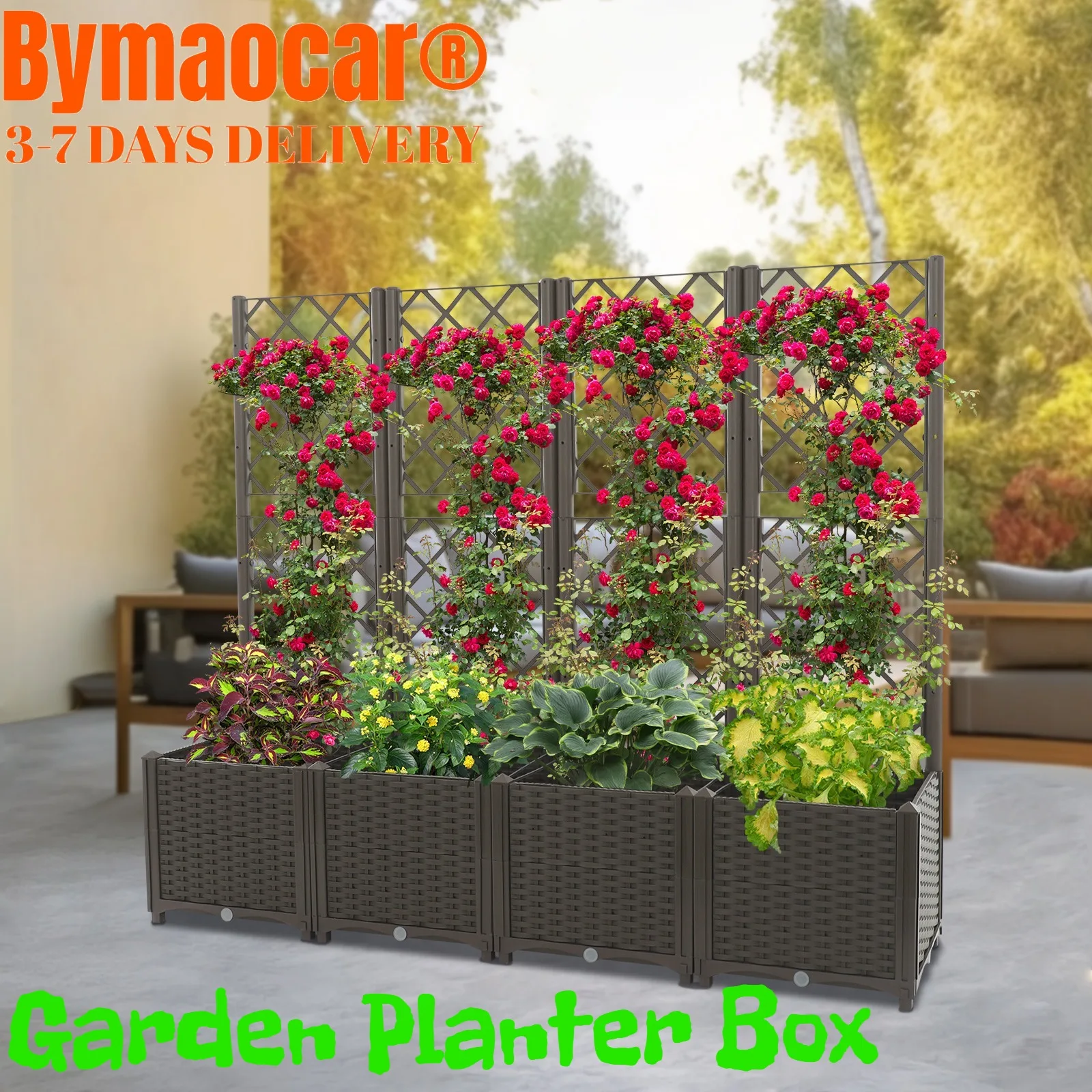 

Кашпо для цветов, 4 шт., прочные уличные подставки для вьющихся растений с утяжеленным дном, дренажными заглушками, портативные и компактные