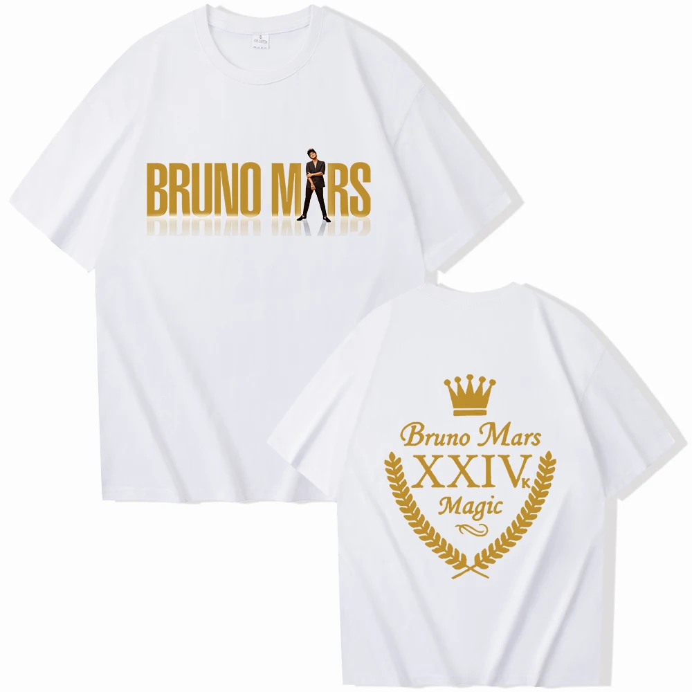 Bruno Mars 24k Magic Short Sleeve T-shirt Harajuku O-neck Summer Casual Shirt Fans Gift Tops