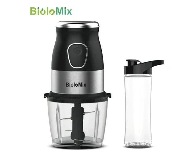 BioloMix 3-in-1 Multifunctional Food Processor 700W Portable Juicer Blender Personal Smoothie Mixer Food Chopper and Dry Grinder