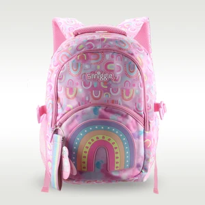 Australia Original Smiggle High Quality Kindergarten Bag Pink Rainbow Girl Backpack Children's Cute School Bag