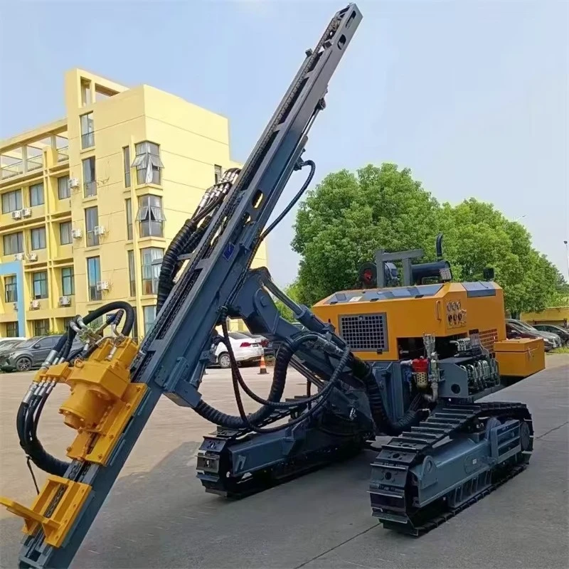 Self Propelled Crawler DTH Rock Drill Rig For Water Well Borehole Mining Quarry Drilling Operations High Efficiency