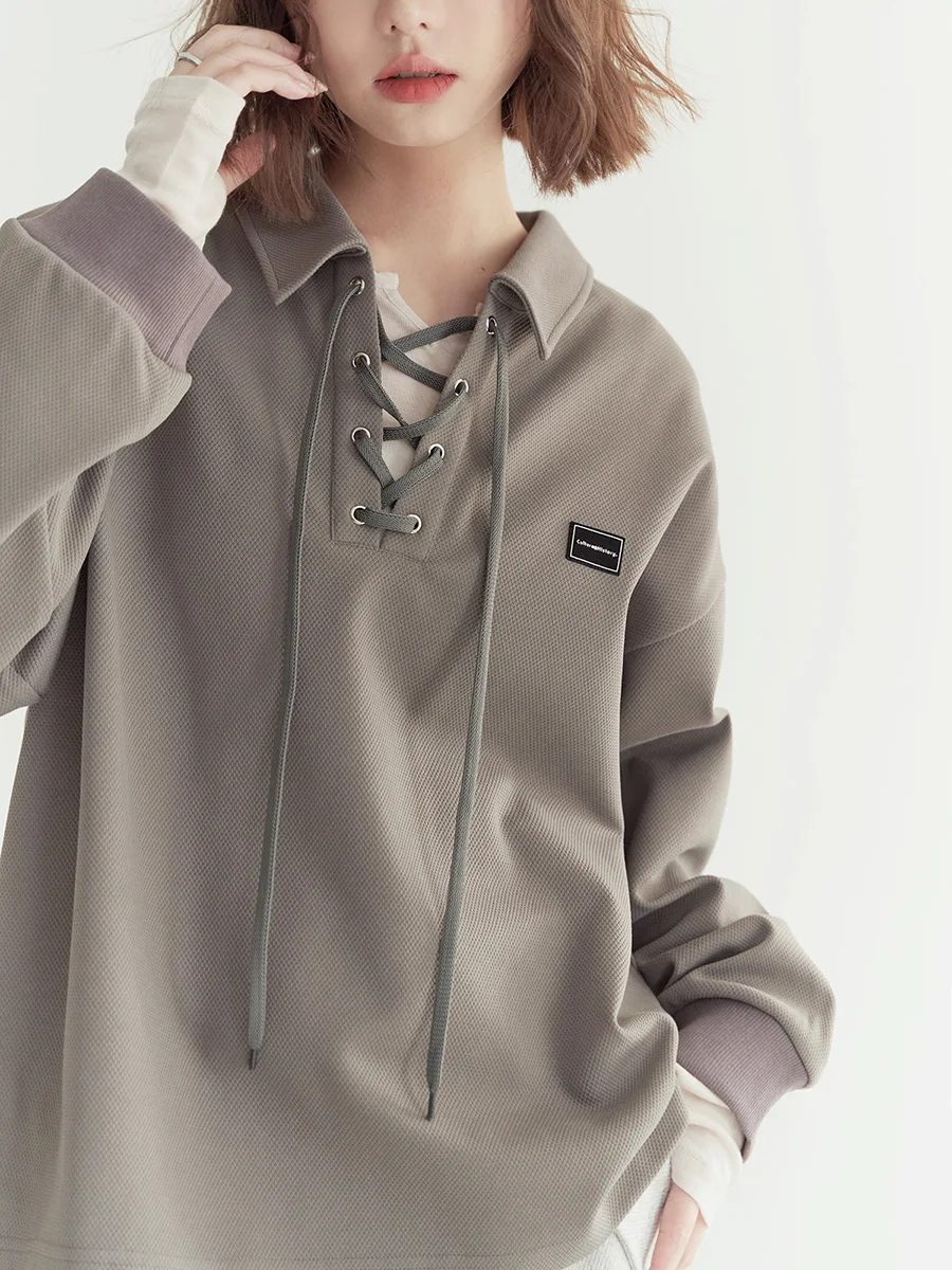 

Универсальная женская футболка Long Sve Ne в музее с авитацией, свободная посадка, осень 2023, новинка Sle, повседневная, из полиэфирного волокна