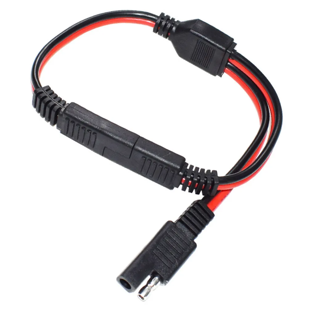 

Sae Power Plug Extension Cable 1 to 2 Splitter Heavy Duty Low Resistance Pure Copper Wire for Car Truck Solar Panel