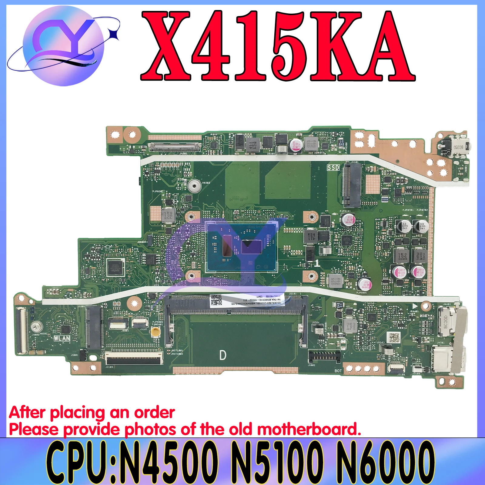 KEFU Mainboard For ASUS X415KA X515KA P1511CKA F415KA F515KA X415K X515K F415K F515K Laptop Motherboard N4500 N5100 N6000