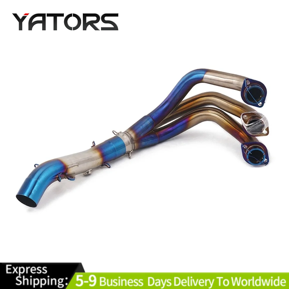 

51mm For Yamaha MT09 2014-2020 FZ09 Exhaust System Header Link Pipe Half Blue Exhausts Pipes