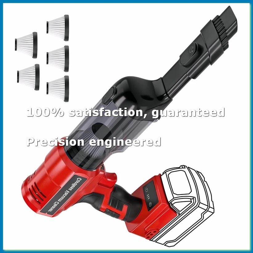 18V Battery Cordless Vacuum Cleaner with Brushless Motor Handheld Electric Vacuum Cleaner For Home