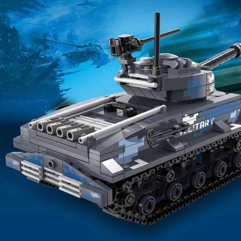 660PCS Military main Battle tank building blocks World War II Army Soldier building blocks giocattolo educativo per bambini regalo per ragazzo