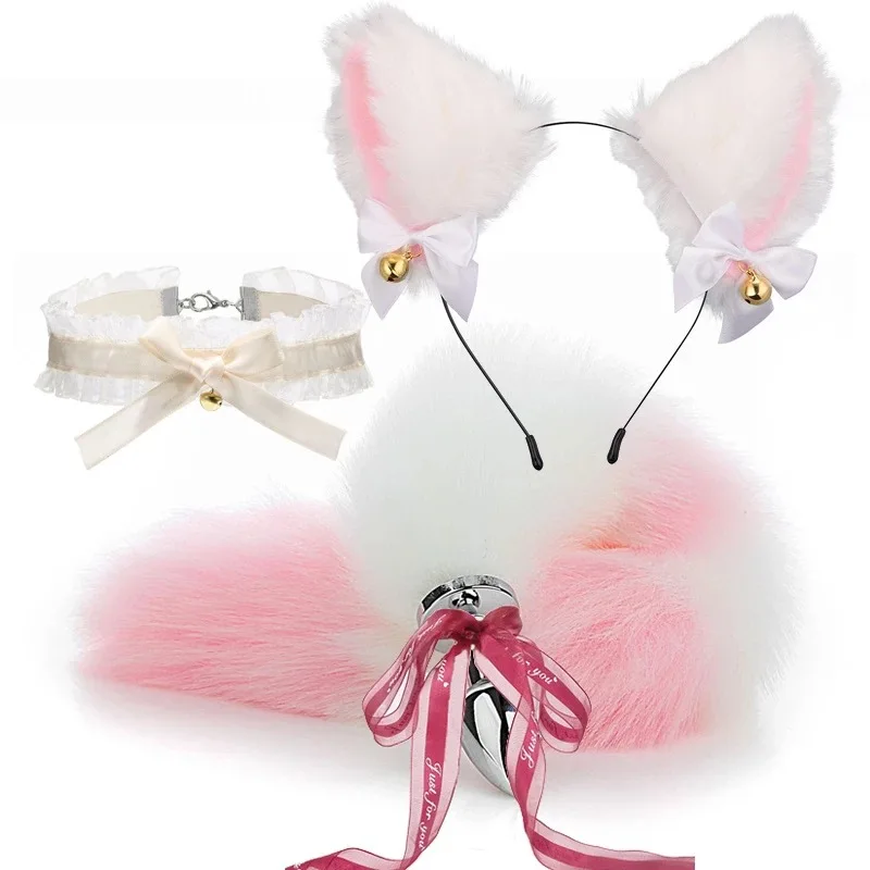 

Lolita Jewelry Cat Ears Cat Tail Set Handmade Beast Ears Tail Cosplay Accessories