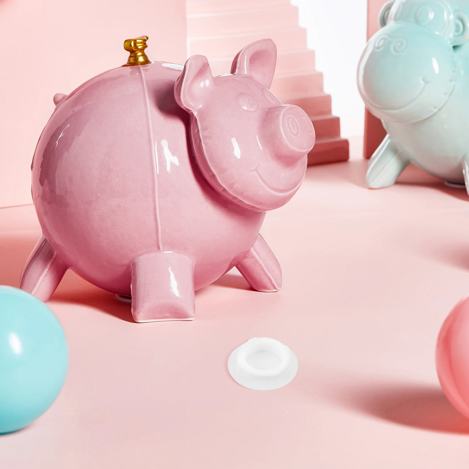 

20pcs Silicone Piggy Bank Bottom Plugs Universal Replacement Stoppers For Saving Box Money Jar Round Hole Plug Bumper Cover Cap