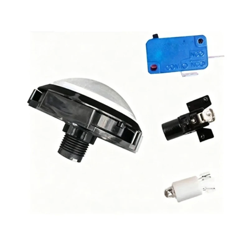 10pcs 100mm Convex Illuminated Push Button Auto Reset Quiz Answer Switch Sound Challenge Game Machine Replacement Parts
