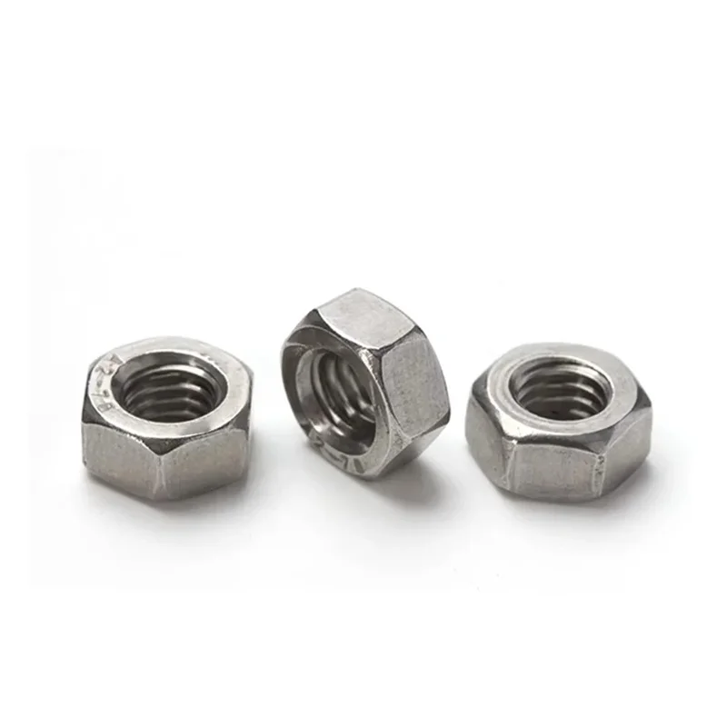 DIN 934 304 Stainless Steel Hexagonal Bolts and Nuts M6 M8 M10 M12 M16  Hex Nut