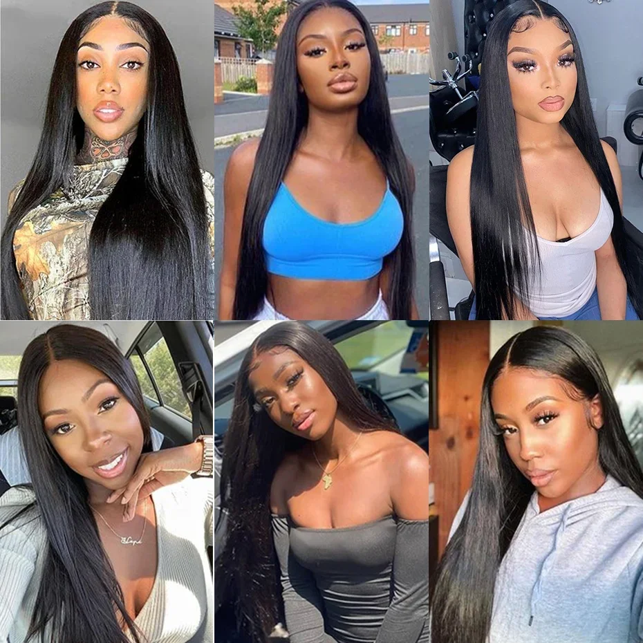 Straight 13x6 13x4 Lace Front Wig PrePlucked Smooth 360 Transparent Full Lace Wig 13x4 Lace Frontal Human Hair Wigs For Women