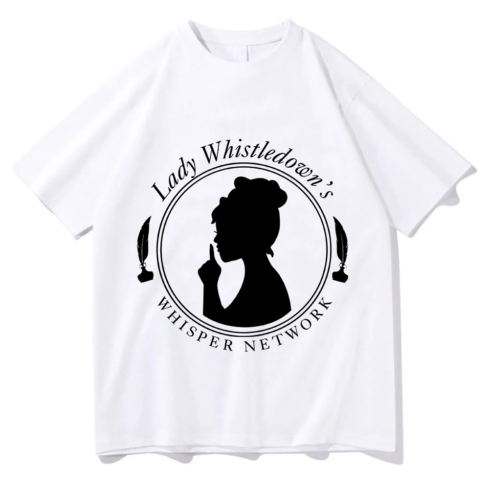 Lady Whistledown Tees Graphic Printing Vintage Gothic Tee-shirt Short Sleeve High Quality O-neck Tshirt Ropa Mujer Casual Tops