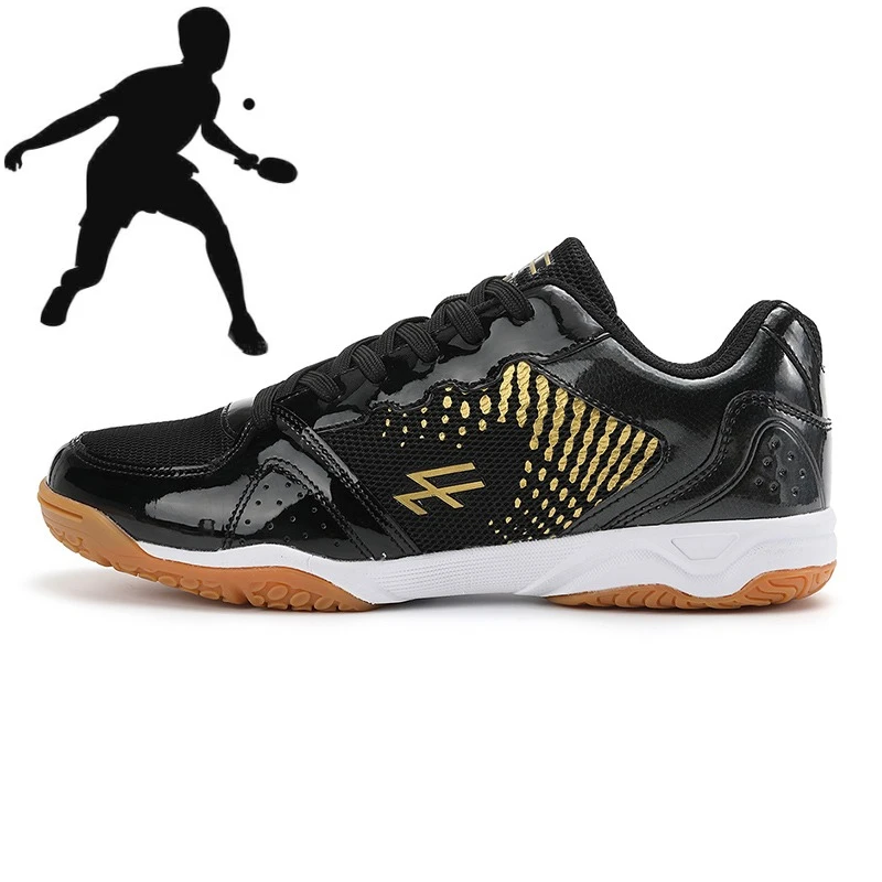 

Black table tennis shoes, men's and women's fitness badminton shoes, mesh breathable and lightweight training volleyball shoes