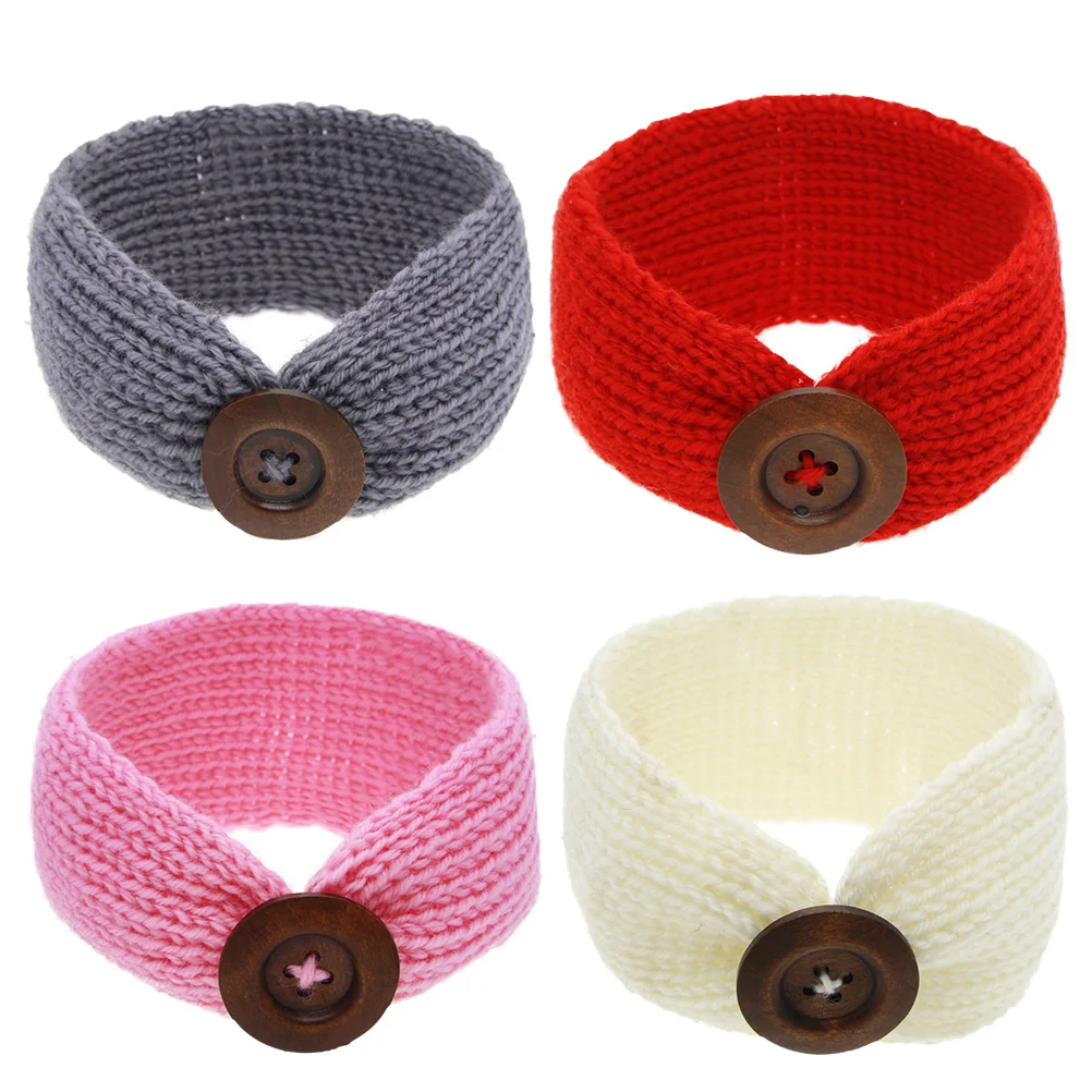

4pcs Baby Headbands Yarn Knitted Hair Accessories for Children Infants Soft Comfortable Anti Scratch Everyday Wear