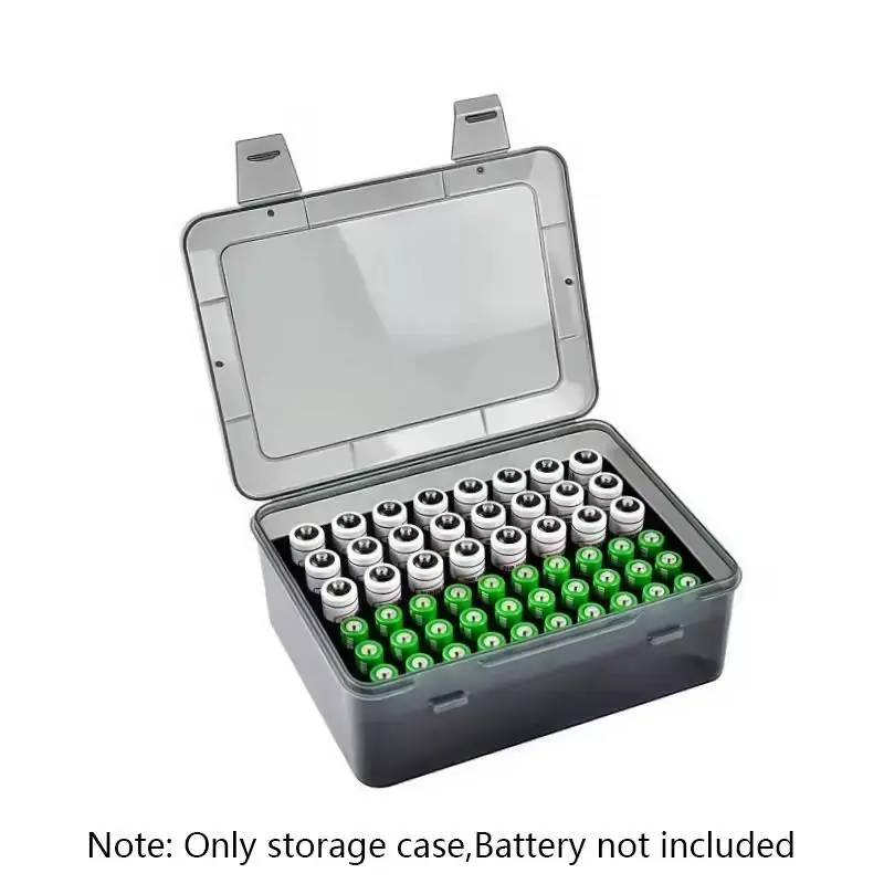 Battery Box Case Garage Container Battery Storage Organizer Holder Holds 54 AA AAA Batteries Home Drawer Organization Dispenser