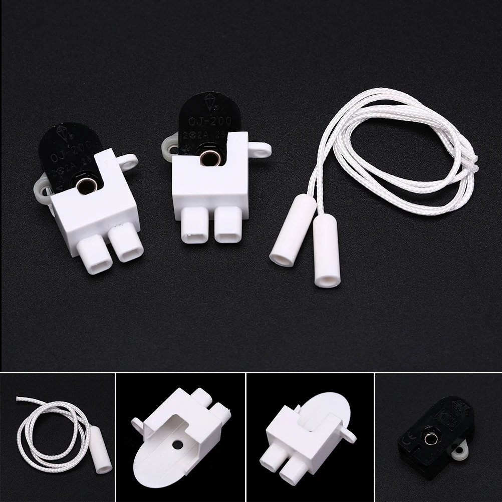 2pcs Cord-operated Switch Repair Replacement Lamp Switches For Office Single Pull Control Switch Eu Wall Led Lamp Light Cable