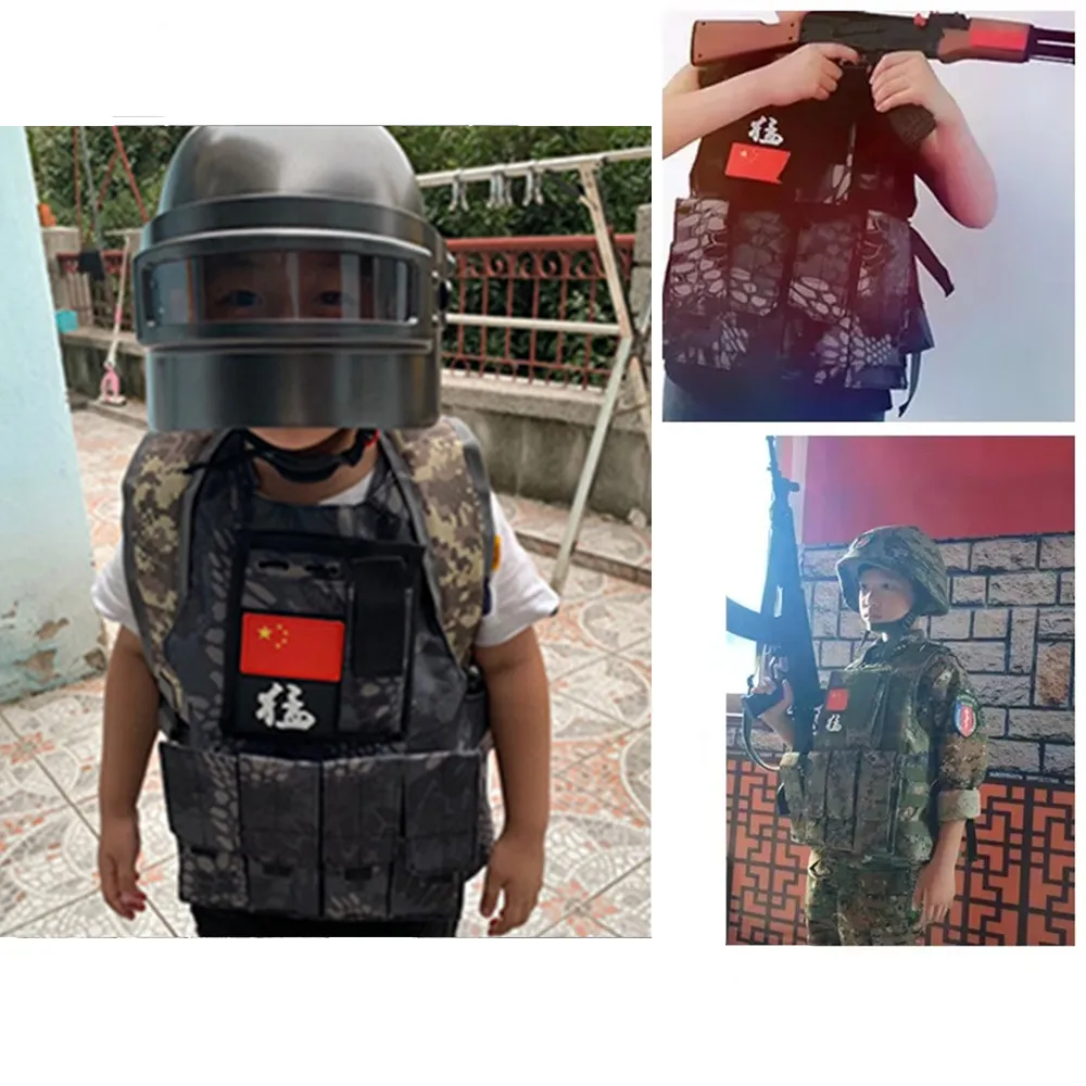 Children Combat Camouflage Vest Kids Airsoft Vests Outdoor Paintball Tactical Waistcoat CS Gear Boys Girl Sniper Army Uniform