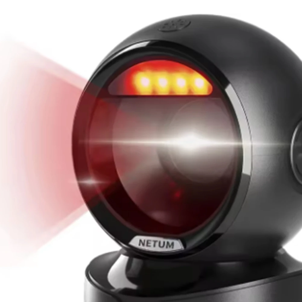 M85K  Desktop 2D QR Barcode Scanner, A5 Hands-Free Omnidirectional USB Big Barcode Reader 1D QR Screen Barcodes Scanning