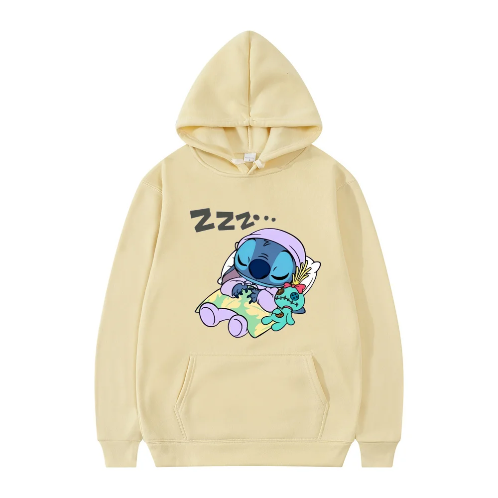 Sudadera con capucha de dibujos animados de Lilo Stitch para mujer, ropa de calle de Manga de Anime, Harajuku, Linda puntada, nueva Navidad