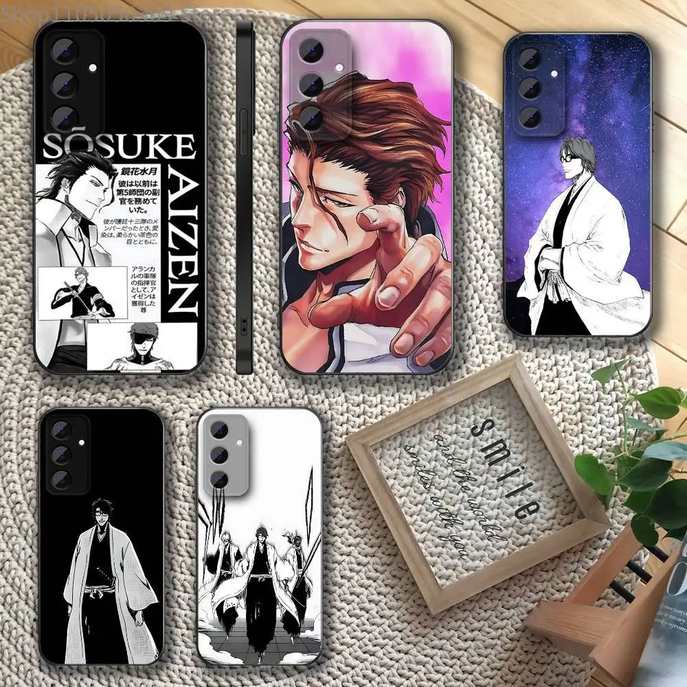 

Sousuke Aizen B-Bleach Phone Case For Samsung S 25,24,23,22,30,21,10,9,Ultra,Plus,Lite,FE,4,5 G Soft Black Case