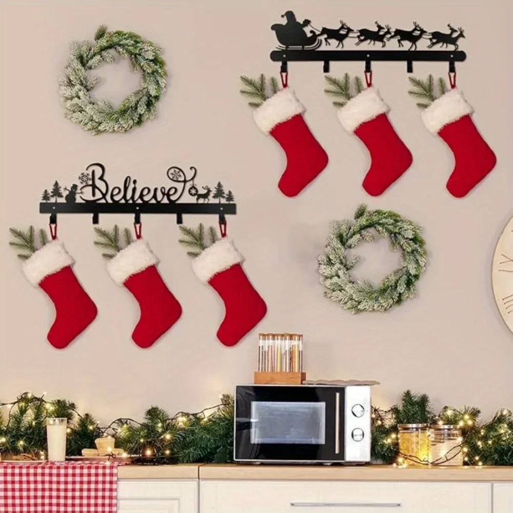 

Enchanting 1 pc HELLOYOUNG – Elevate Your Mantel with Christmas Stocking Wall Hanger. A Captivating Holiday Decoration