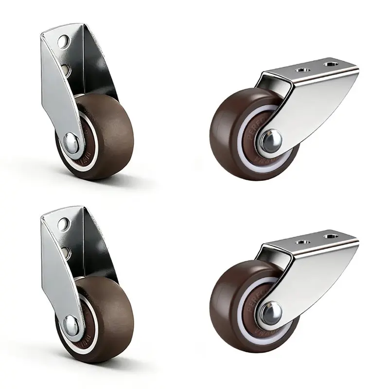 【FAMILY GATHERING】Furniture Caster Wheel 2 Inch Fixed Castor Wheel Mini Rigid Silent Caster Wheel
