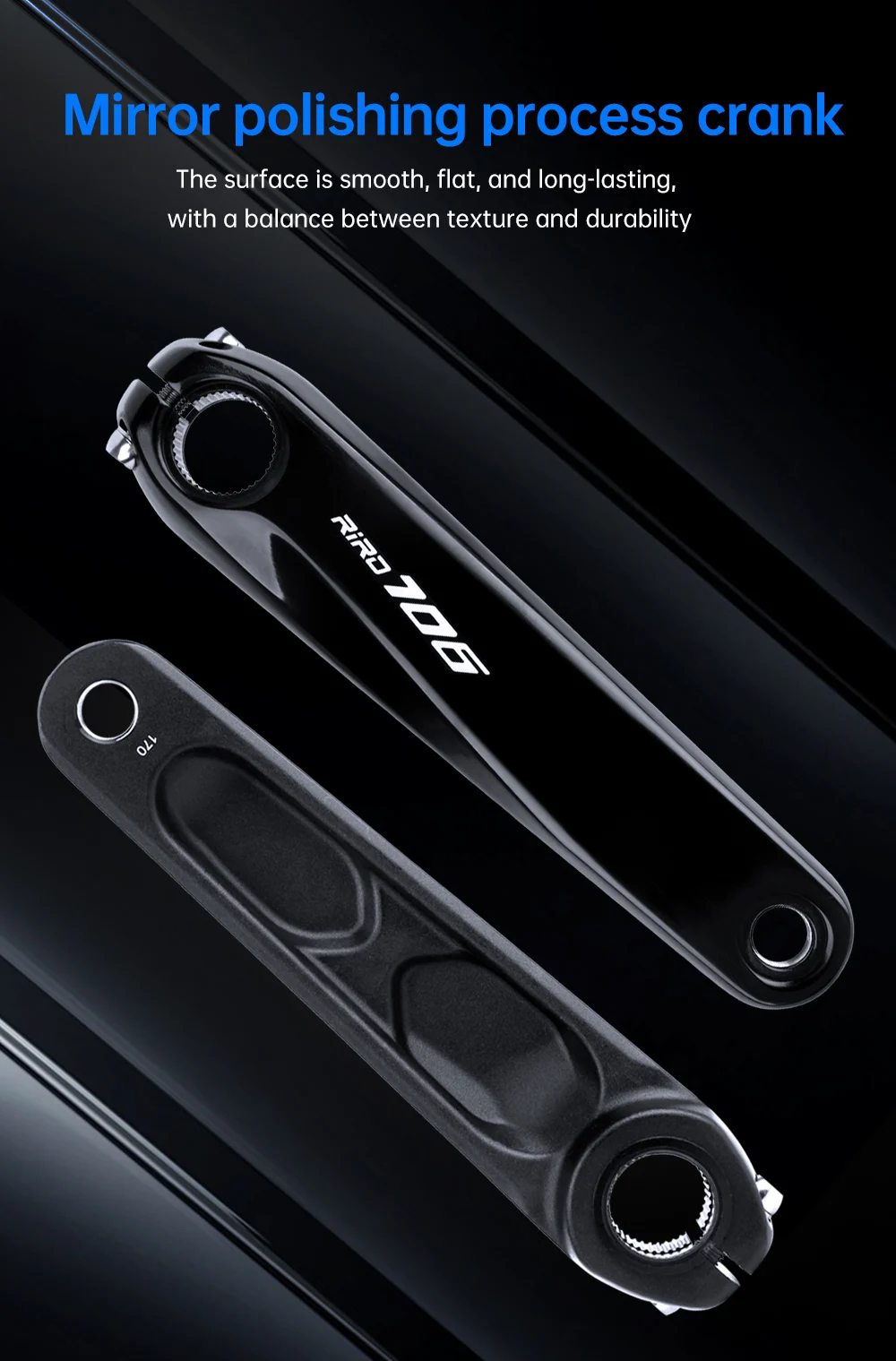RIRO 106 Rennrad Integrierte Kurbelgarnitur 170 mm 110BCD 50-34T/53-39T Doppelkettenblätter Kettenräder Hohles Rennrad Kettenblatt – Detail 4