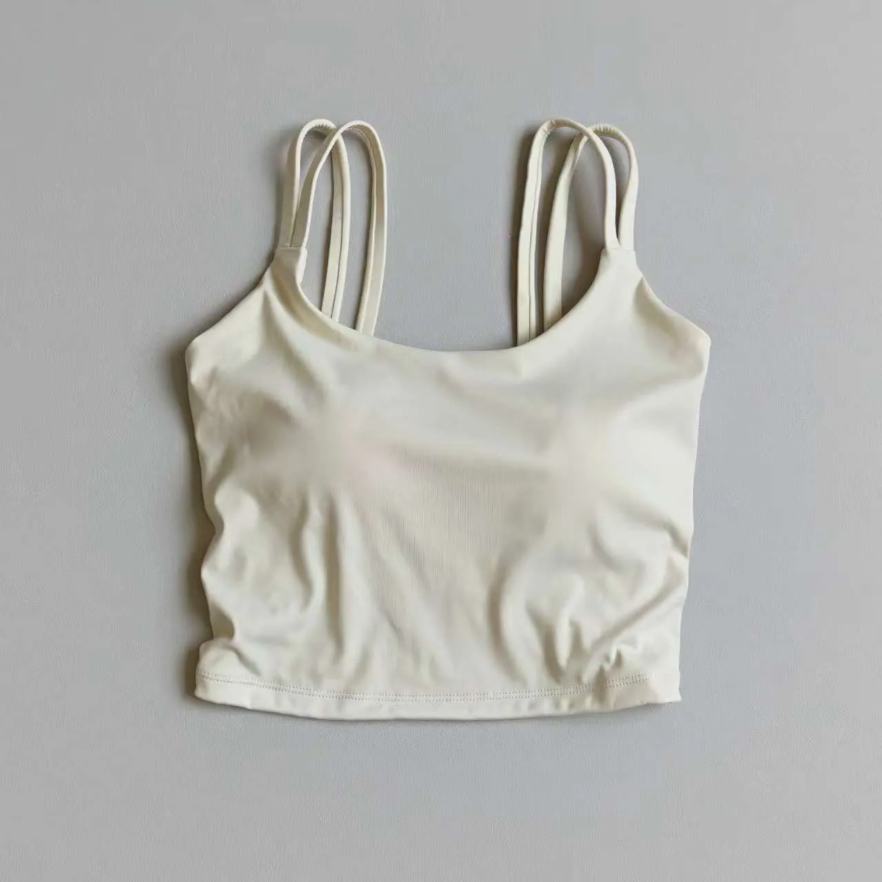 Damen-Sport-BH mit hoher Stützkraft, einteilig, mit festen Cups, Push-Up, stoßfest, schnelltrocknend, atmungsaktiv, Yoga-Top für Laufen und Fitness – Detail 2