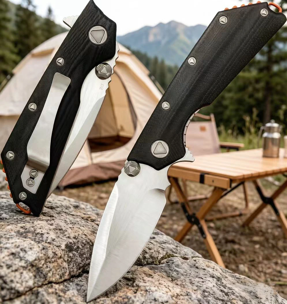 

Складной нож Eafengrow EF335 с лезвием из стали D2 и рукоятью из G10/микарты, EDC-инструмент, карманный складной нож для работы, кемпинга, походов