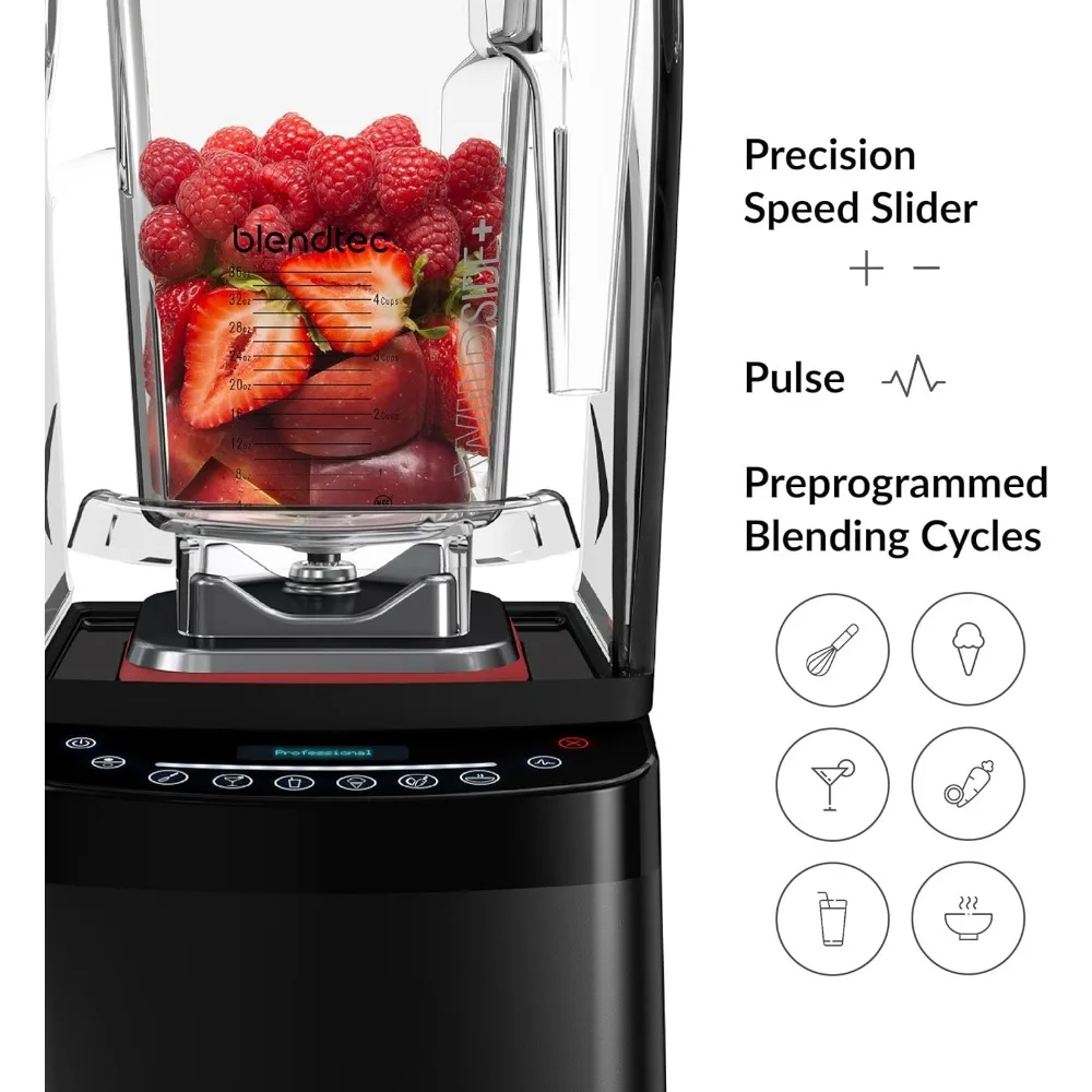 Professionele 800 - Blender Met Wildside + Pot (90 Oz) Voor Smoothies En Bevroren Dranken-Rustigste Professionele Power, Zwart