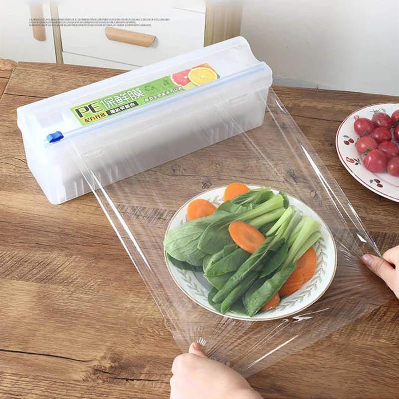 Adjustable Sliding Cutting Machine Packaging Storage Box Plastic Packaging Knife Style Cling Film Cutting Box Easy to Tear Off