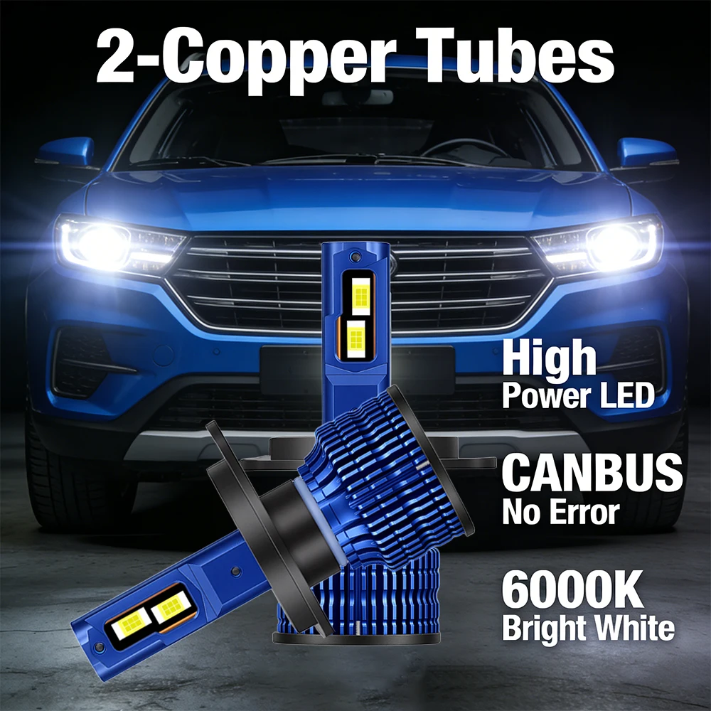 

230W H7 H4 H11 LED Headlight High Power Canbus H1 H8 9005 HB3 9006 HB4 Turbo Head Lamp 6000K Car Fog Light 12V With Copper Tubes
