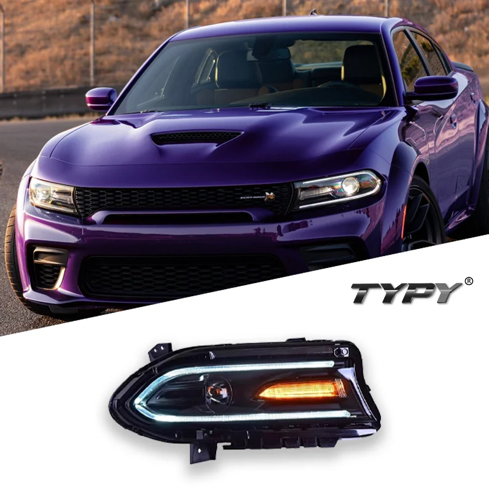 

Car Head Lamp For Dodge Charger 2015-2019 Upgrade Modified to New Dynamic Turn Signal Car LED Headlight Assembly