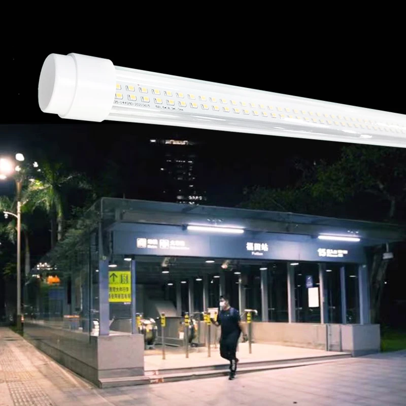 

T12 Tube Light Waterproof IP65 Tubular Mounted Fixture Retrofit Fluorescent Double Row LEDs High Power Led Light Bulbs 30W 35W