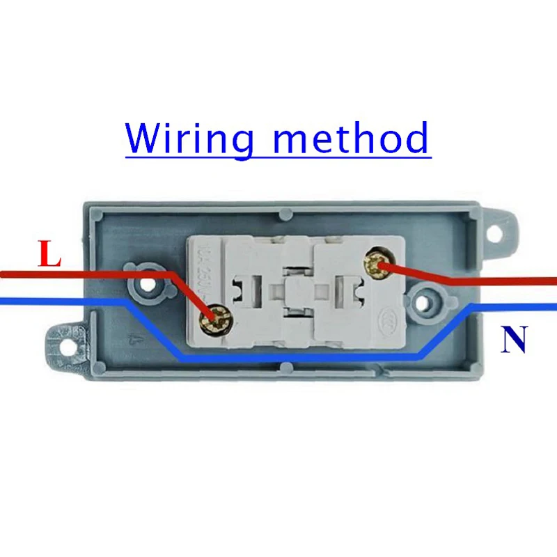 AC250V 10A Inline Switch For Lamp Light Push Button To On/Off