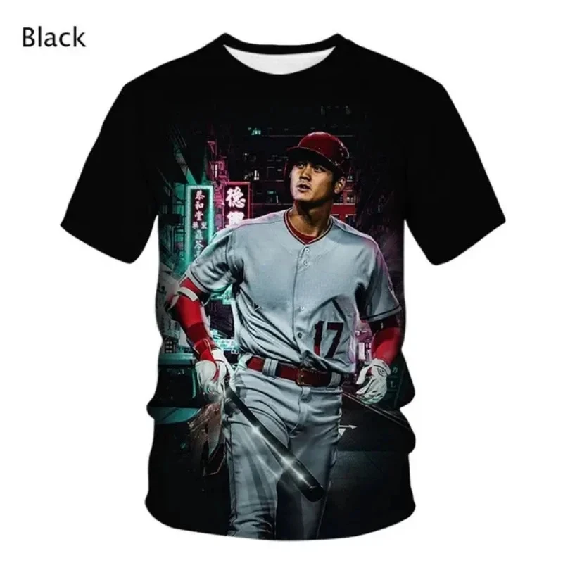 Baseball Star Shohei Ohtani uomo e donna t-shirt stampata in 3D girocollo manica corta Unisex abbigliamento taglie forti t-shirt sportiva