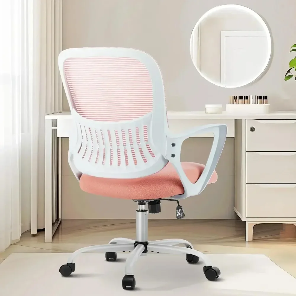 

Office Computer Desk Managerial Executive Chair, Ergonomic Mid-Back Mesh Rolling Work Swivel Chairs Office Chairs)