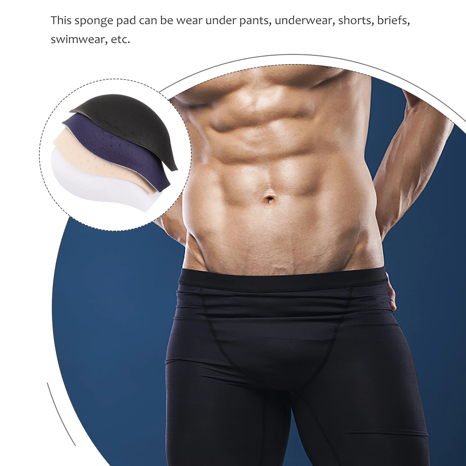 

4pcs Underwear Sponge Pad Swimwear Briefs Shorts Bulge Durable Skin-Friendly Cup Camping Hiking Protection