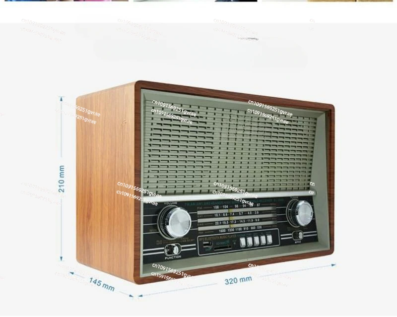 Retro Radio Desktop Old Man Old-fashioned Card Bluetooth Speaker Remote Control FM Medium Wave Shortwave Broadcast