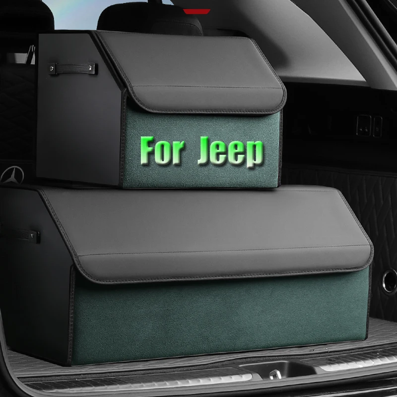 Custom Fit Collapsible Car Trunk Storage Box For JEEP Renegade Patriot Compass Wrangler Grand Storage Auto Interior Accessories