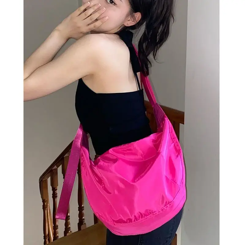 Shoulder Bag Girls Solid 2026 Fashion Simple Nylon Water-repellent Office Lady Pures and Bags Crossbody Women Bags