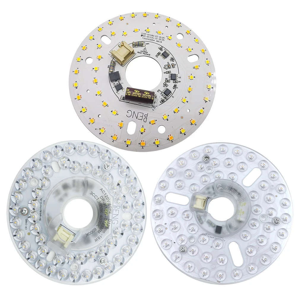 

3.9/4.9/6.2 Inch 3 Light Colors Ceiling Fan Light Retrofit Kit Ceiling Flush Light Replacement Panel Pendant Light Round Panel