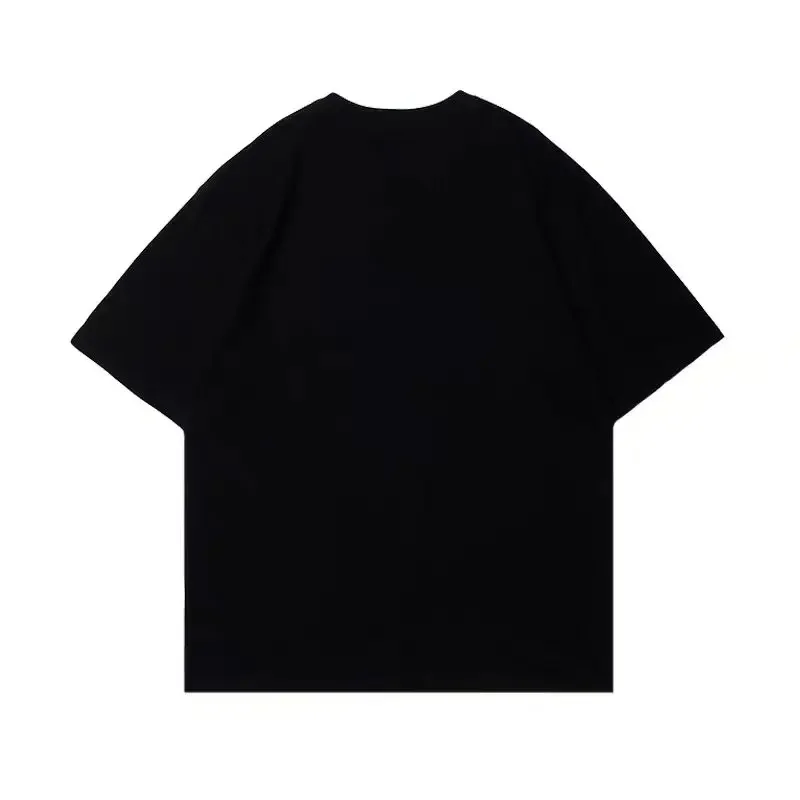 2025 الصيف لطيف الدب طباعة قصيرة الأكمام تي شيرت Y2K ملابس زوجين عادية ومتعددة الاستخدامات تي شيرت