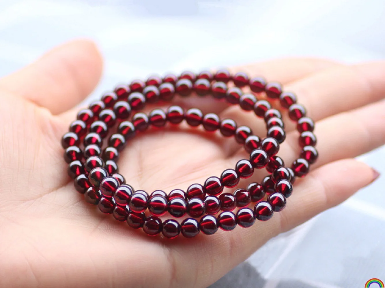 

Rwbuy brand quality natural wine red stone bracelet for women, single circle multi circle bracelet necklace